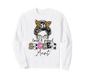 Proud And Loud Soccer Aunt Messy Bun Sweatshirt - Unique Graphic Unisex - T-Shirt, Sweatshirt, Hoodie
