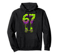 Slime Drip 67 Soccer Goalie Gloves Hoodie - Aesthetic Graphic for Adults - T-Shirt, Sweatshirt, Hoodie