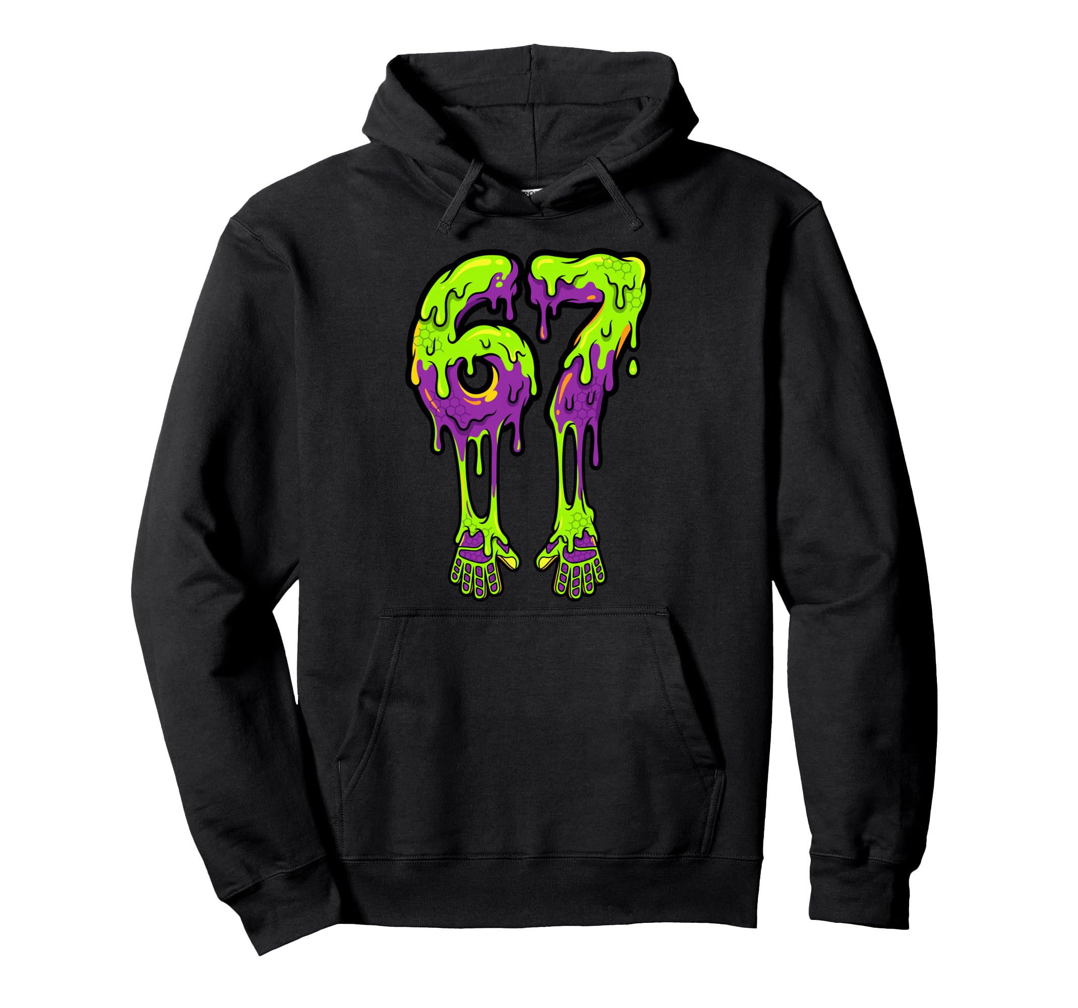 Slime Drip 67 Soccer Goalie Gloves Hoodie - Aesthetic Graphic for Adults - T-Shirt, Sweatshirt, Hoodie