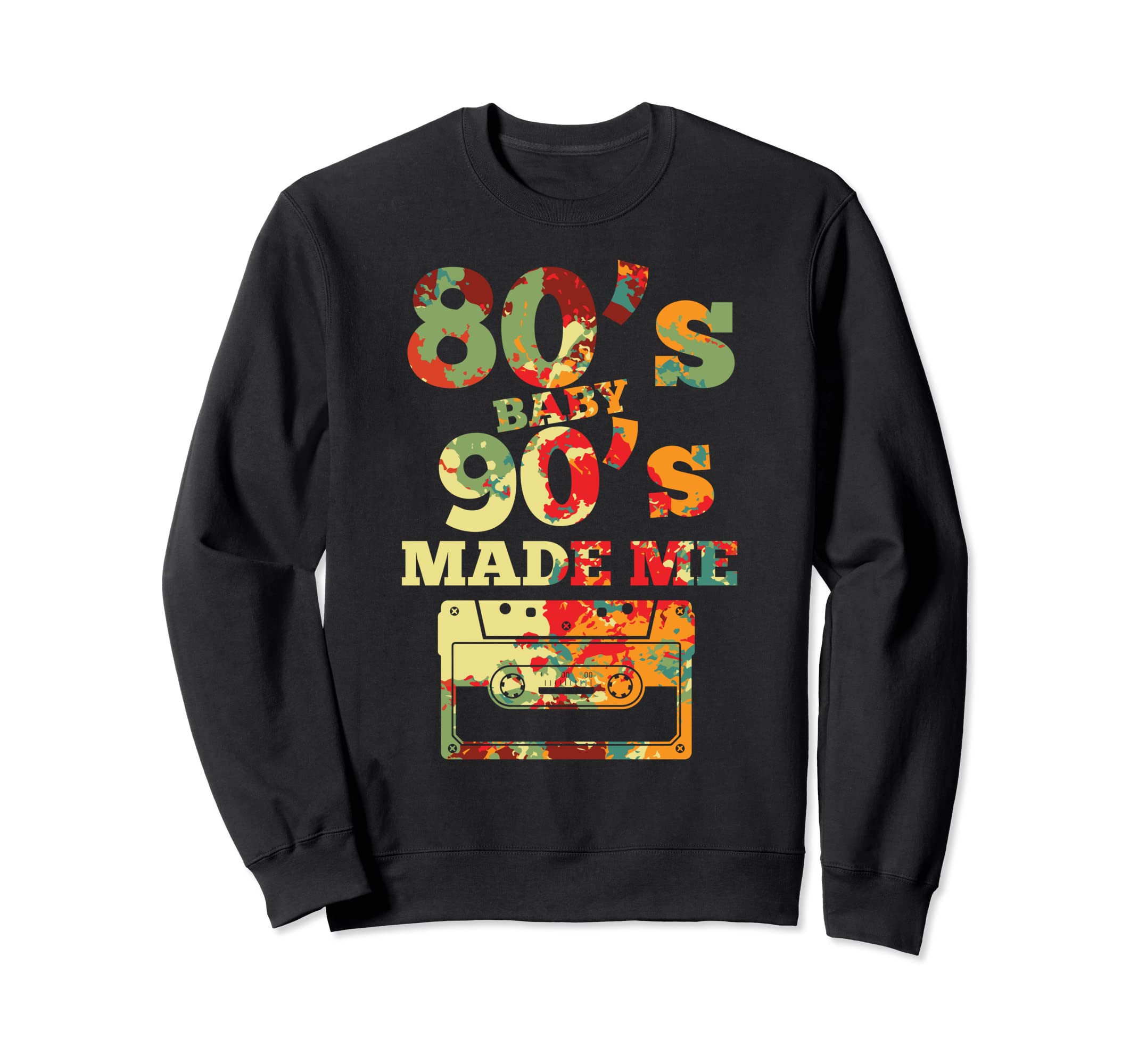 80S 90S Made Me Cassette Tape Camo Sweatshirt - Custom Art Print Unisex - T-Shirt, Sweatshirt, Hoodie