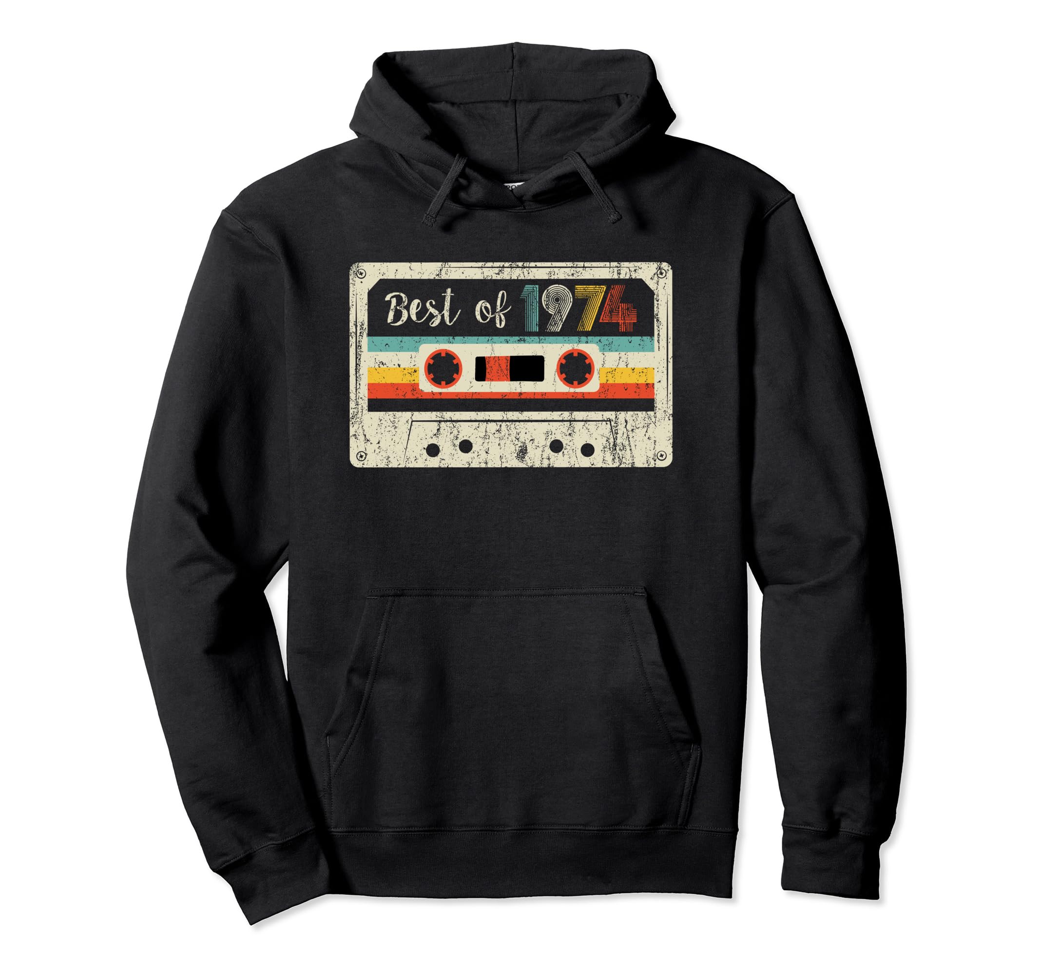Best 1974 1974 Cassette Tape Birthday Hoodie - Custom Art Print for Adults - T-Shirt, Sweatshirt, Hoodie