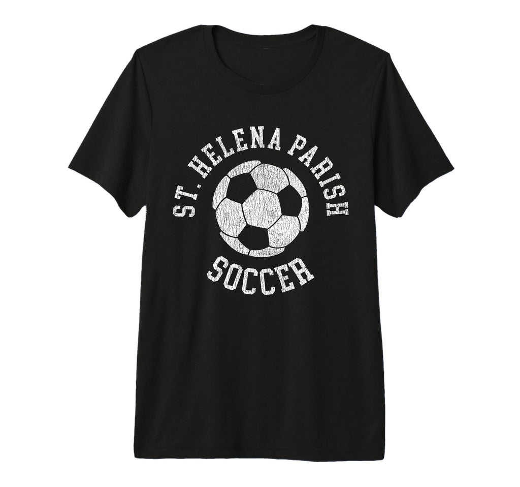 St Helena Parish Soccer Distressed T-Shirt - Minimalist Print for Adults - T-Shirt, Sweatshirt, Hoodie