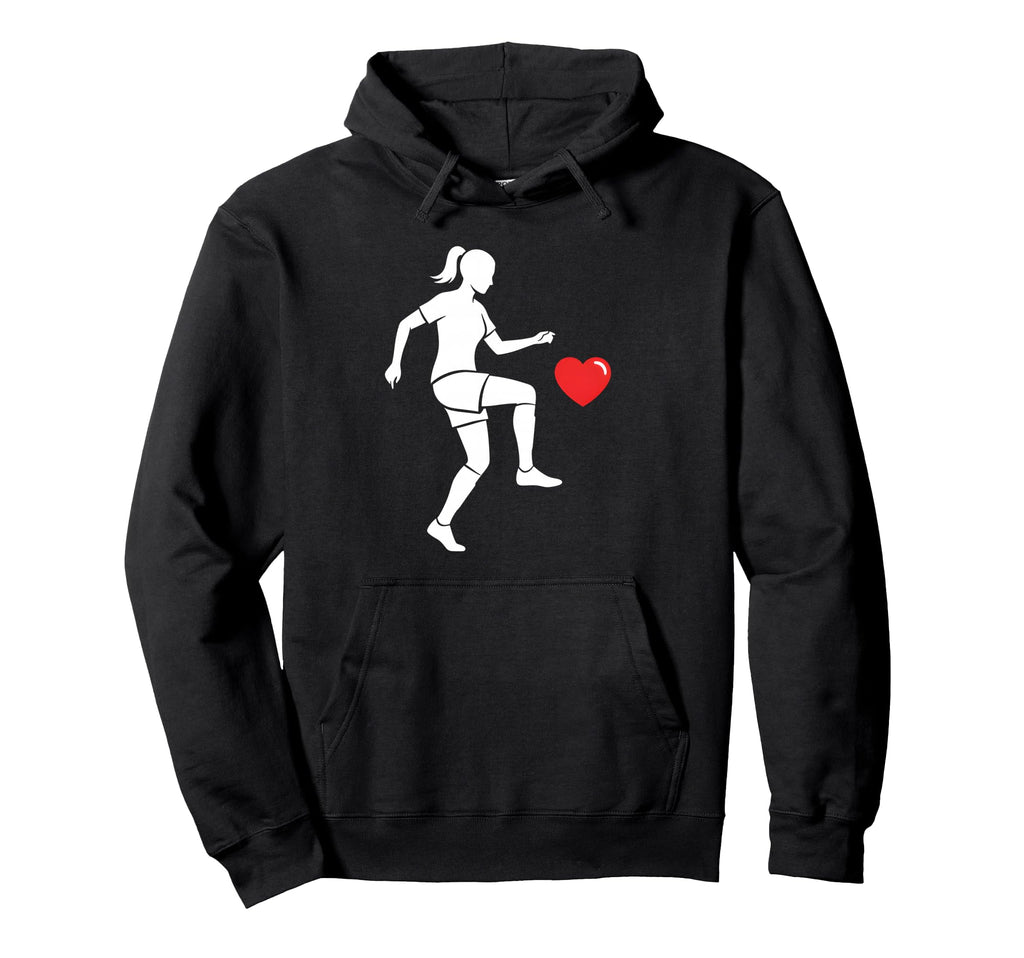 Soccer Valentines Day Heart Love Hoodie - Custom Art Print Unisex - T-Shirt, Sweatshirt, Hoodie