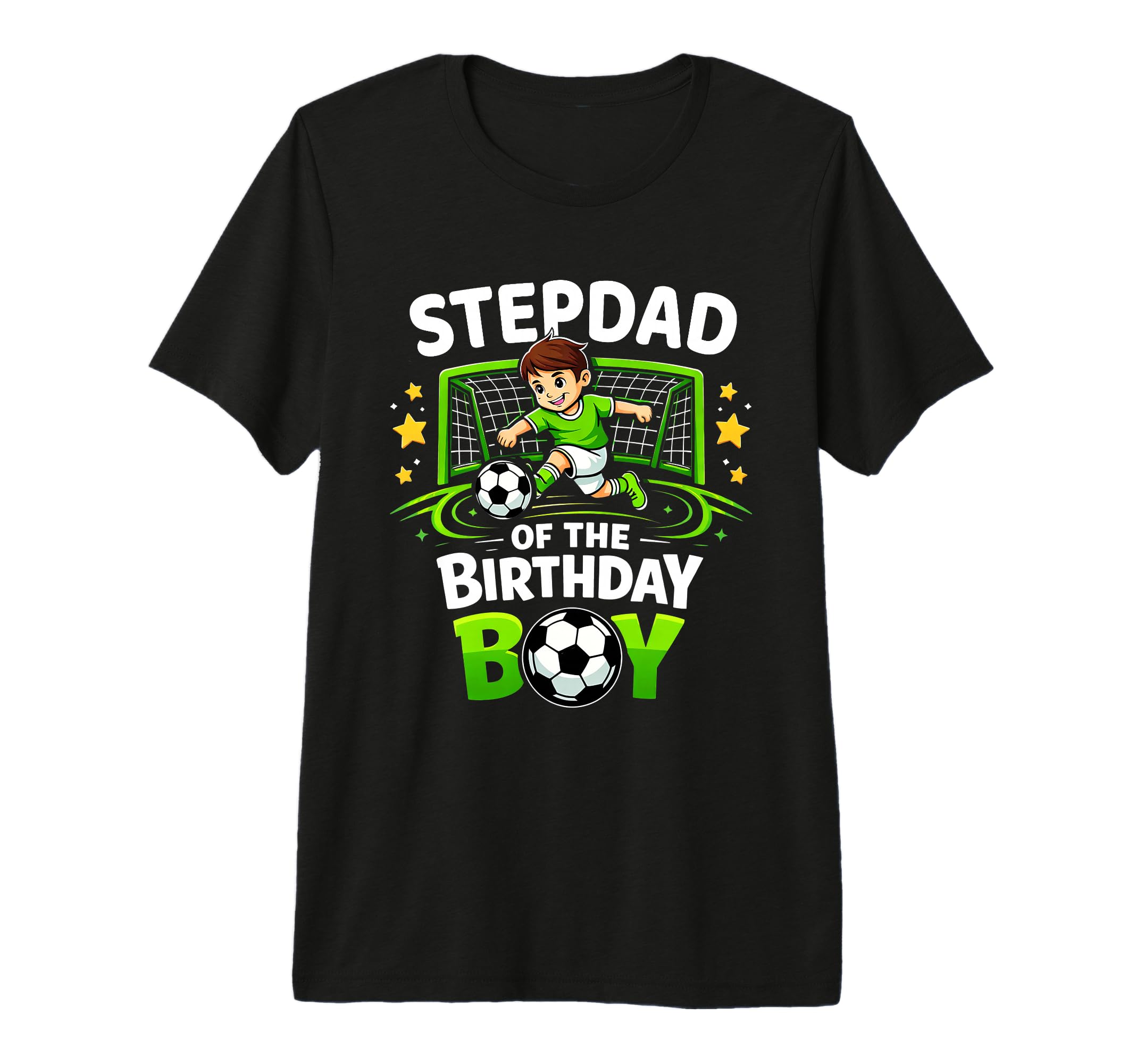 Stepdad Birthday Soccer Ball Funny T-Shirt - Casual Everyday Wear Unisex - T-Shirt, Sweatshirt, Hoodie