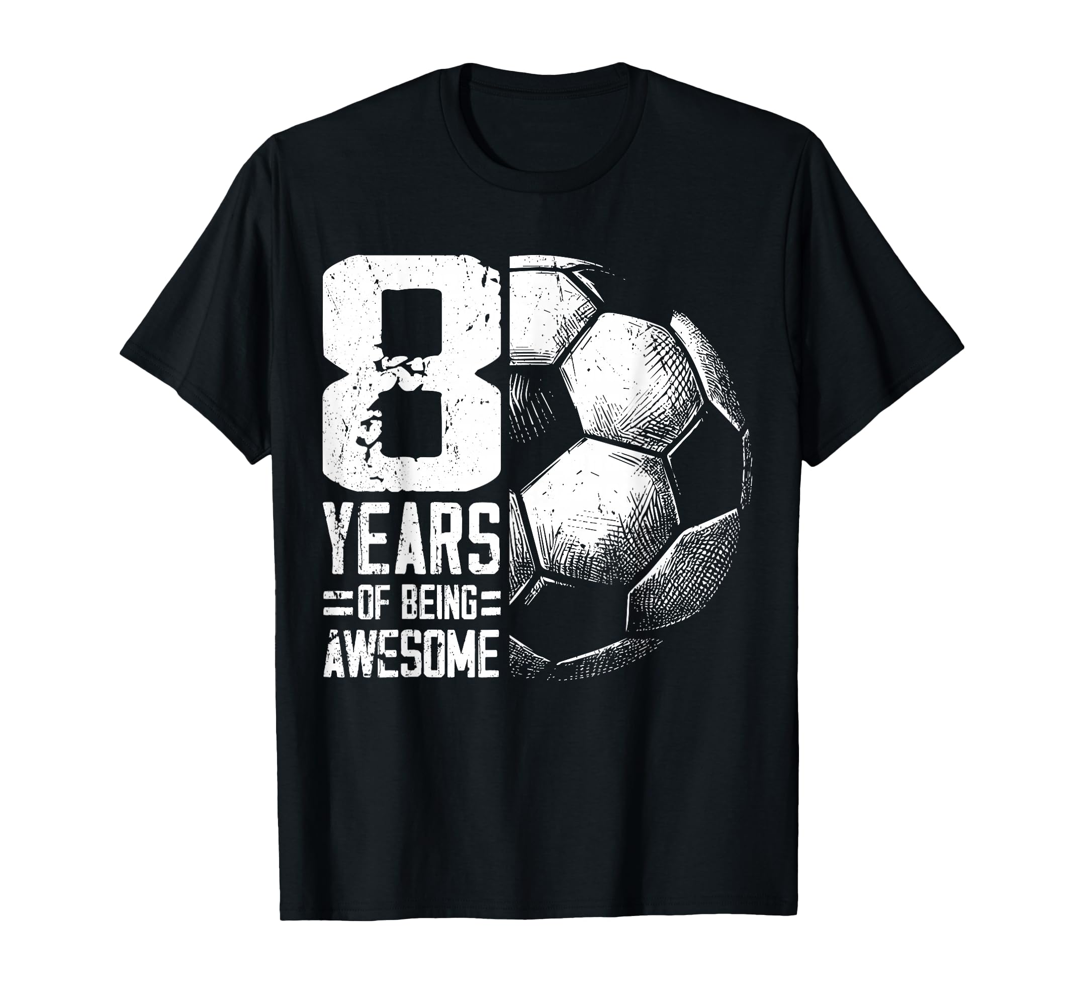 8Th Birthday Soccer Player Football T-Shirt - Minimalist Print for Adults - T-Shirt, Sweatshirt, Hoodie