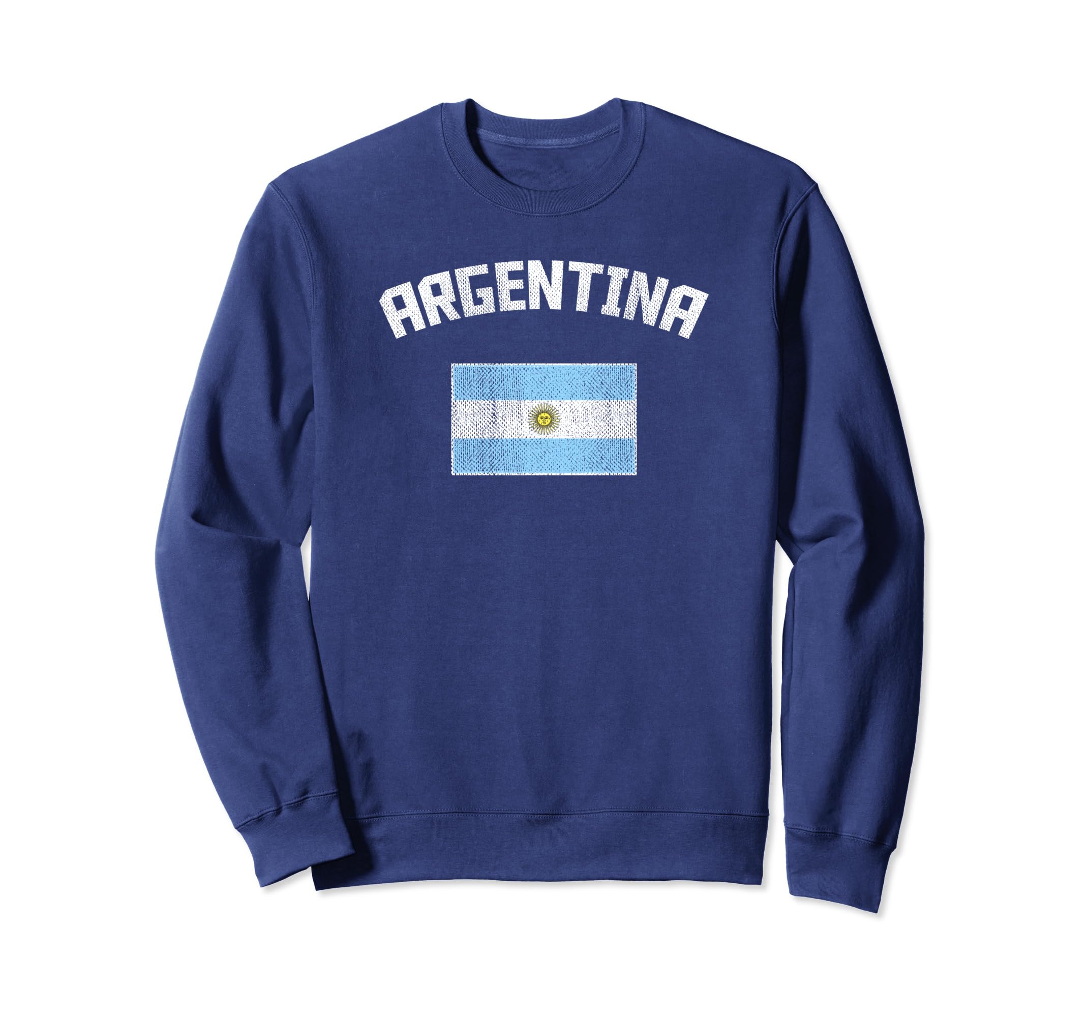 Distressed Argentina Flag Sweatshirt - Streetwear Style Men Women - T-Shirt, Sweatshirt, Hoodie