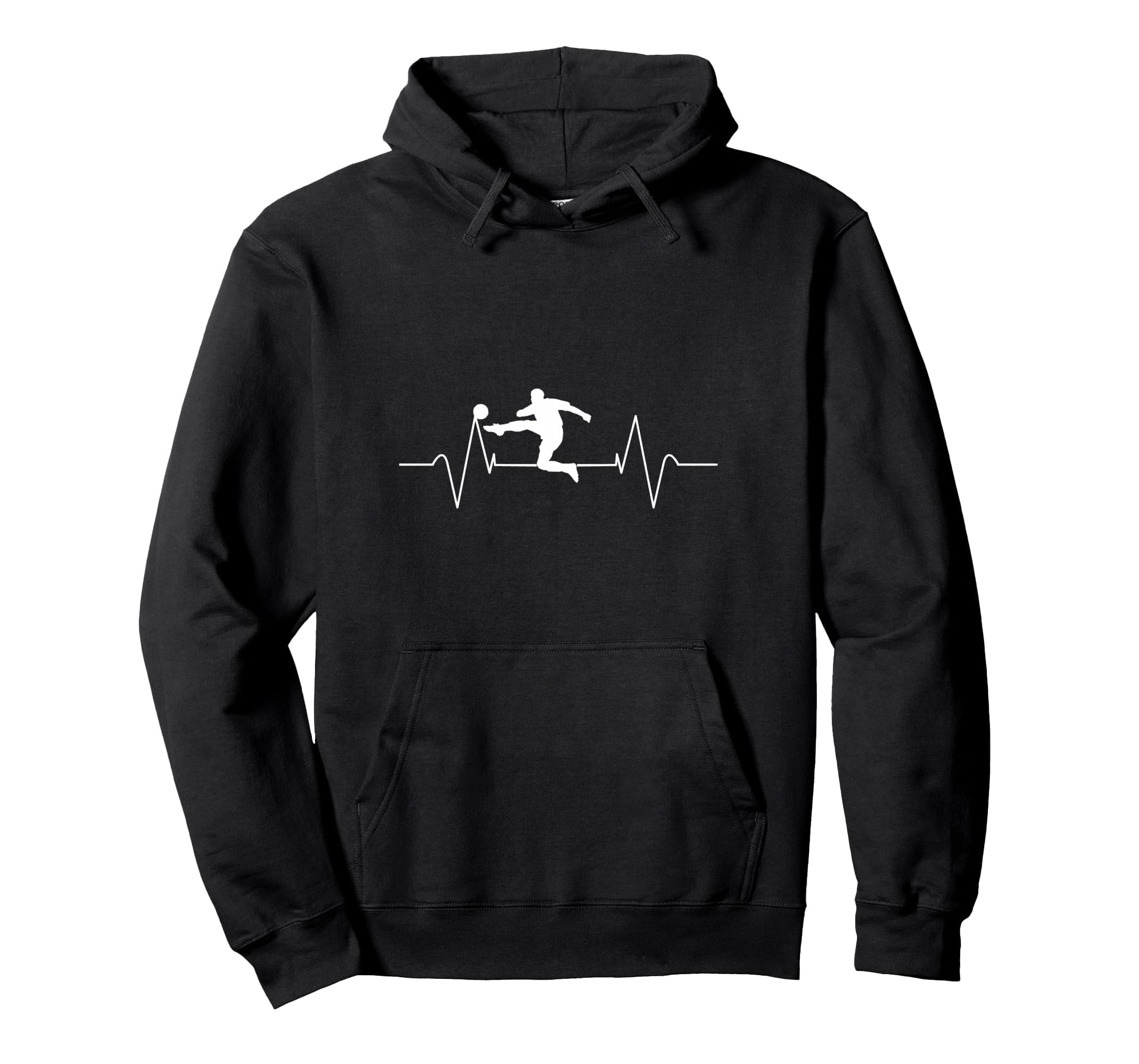 Soccer Heartbeat Soccer Player Gift Hoodie - Custom Art Print Men Women - T-Shirt, Sweatshirt, Hoodie