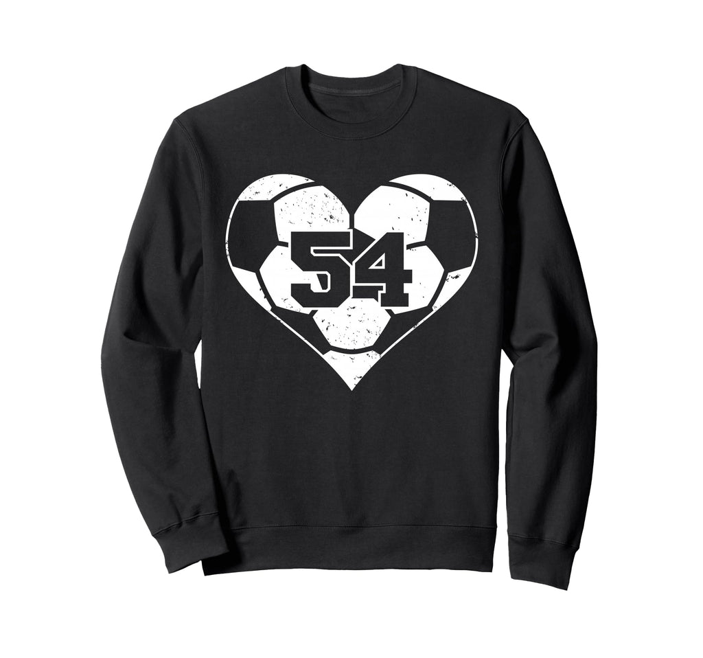 Soccer Heart Number 54 Jersey Sweatshirt - Streetwear Style Men Women - T-Shirt, Sweatshirt, Hoodie