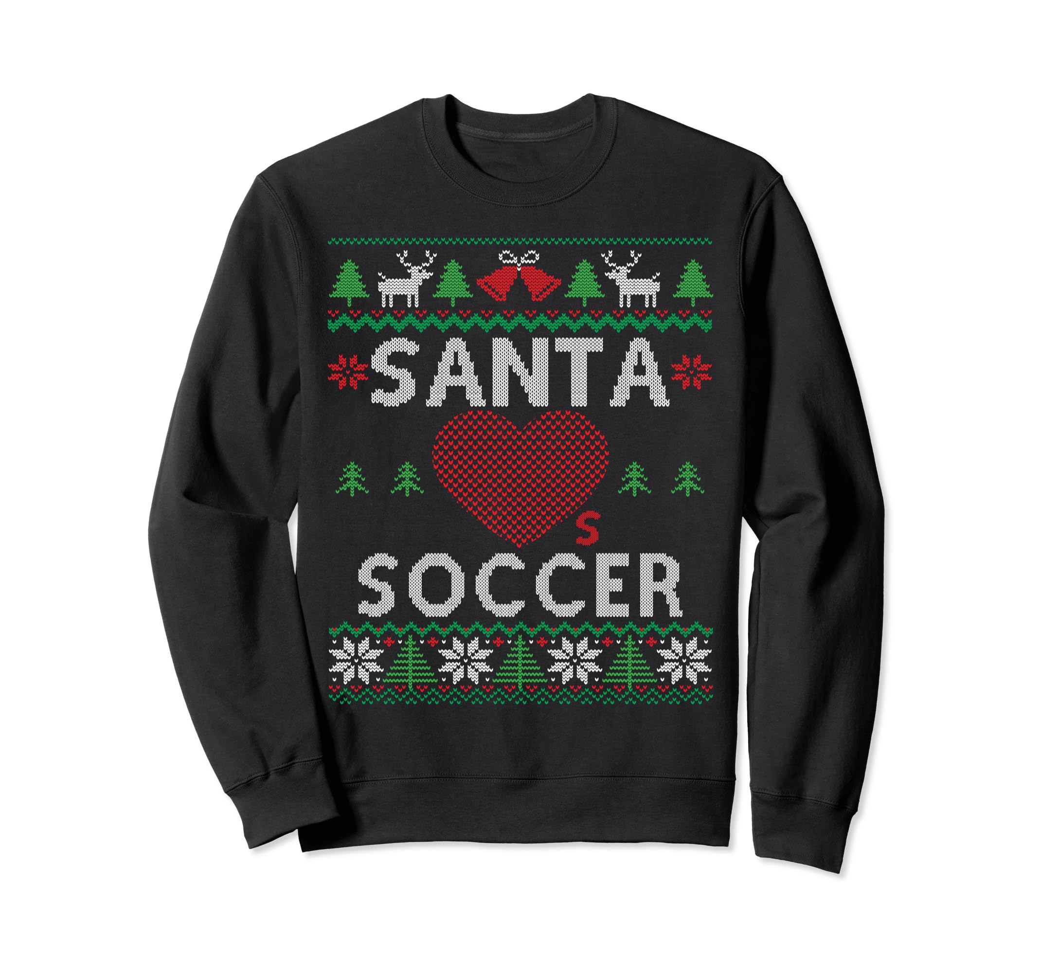Santa Loves Soccer Funny Ugly Sweatshirt - Trendy Graphic for Adults - T-Shirt, Sweatshirt, Hoodie