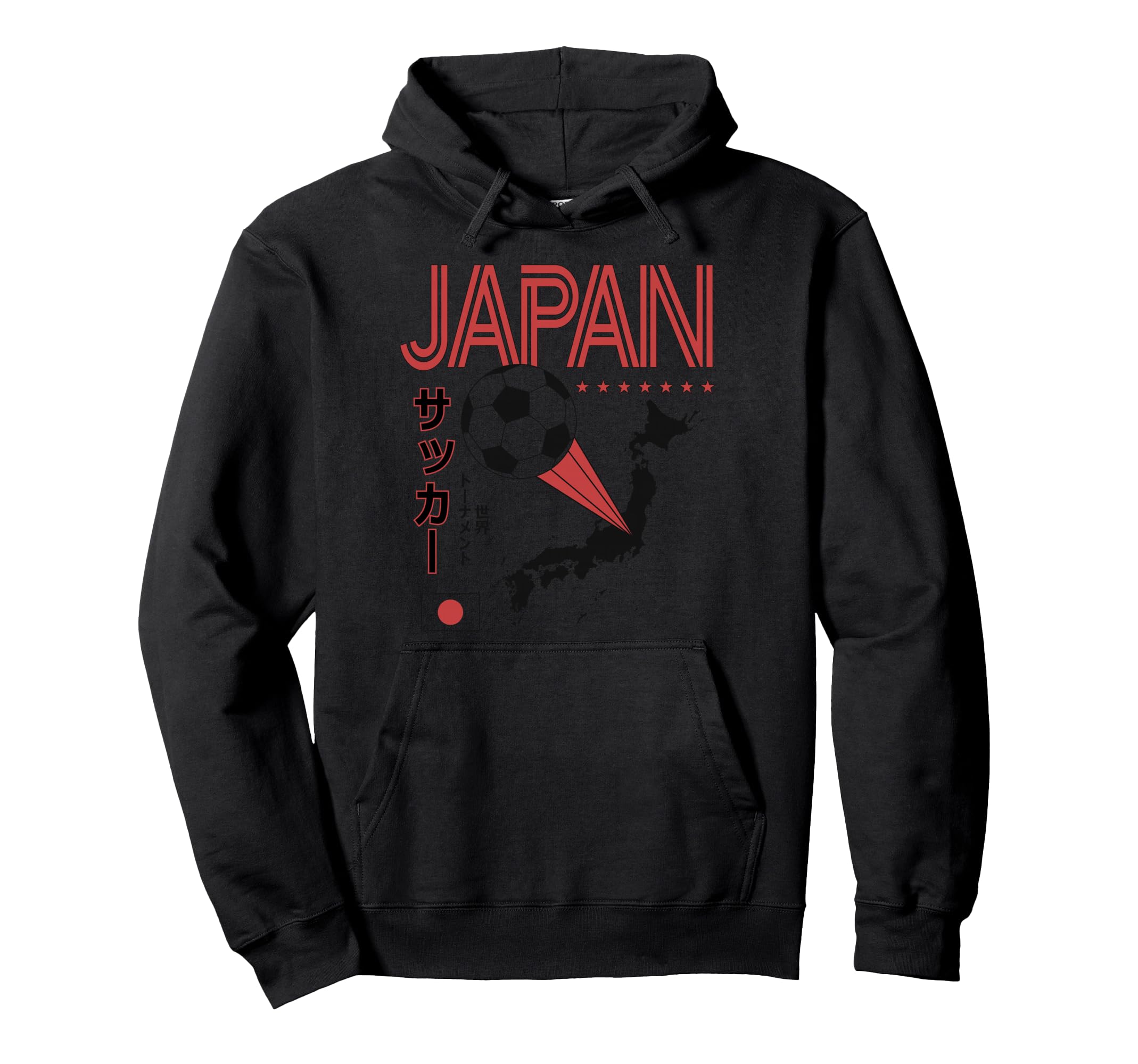 Japan Map Soccer Ball And Kanji Y2K Sports Hoodie - Unique Graphic Unisex - T-Shirt, Sweatshirt, Hoodie