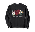 Peace Love Daffodil Flower Hippie Sweatshirt - Trendy Graphic for Adults - T-Shirt, Sweatshirt, Hoodie