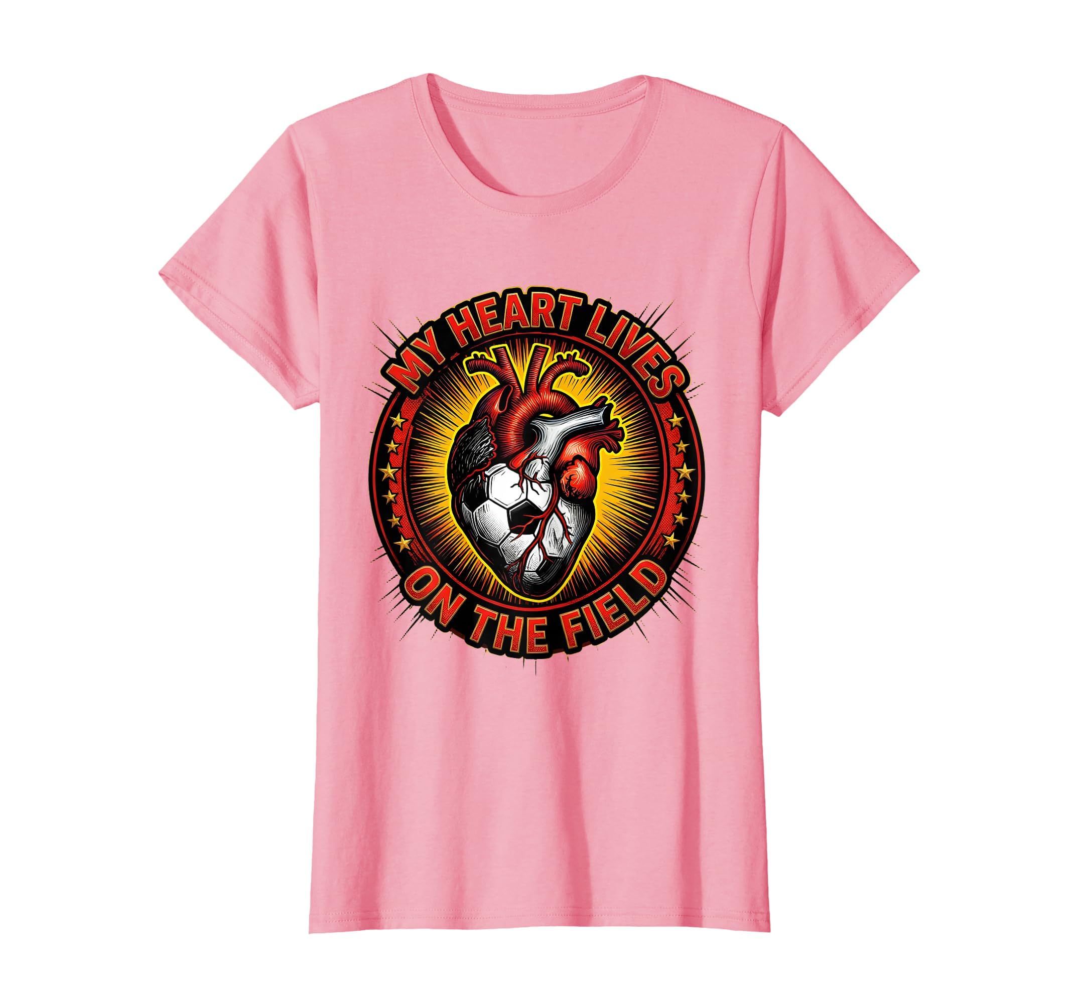 My Heart Lives Field Soccer T-Shirt - Novelty Apparel for Adults - T-Shirt, Sweatshirt, Hoodie