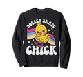 Roller Skating Skate 1970S Chicken Sweatshirt - Unique Graphic Men Women - T-Shirt, Sweatshirt, Hoodie