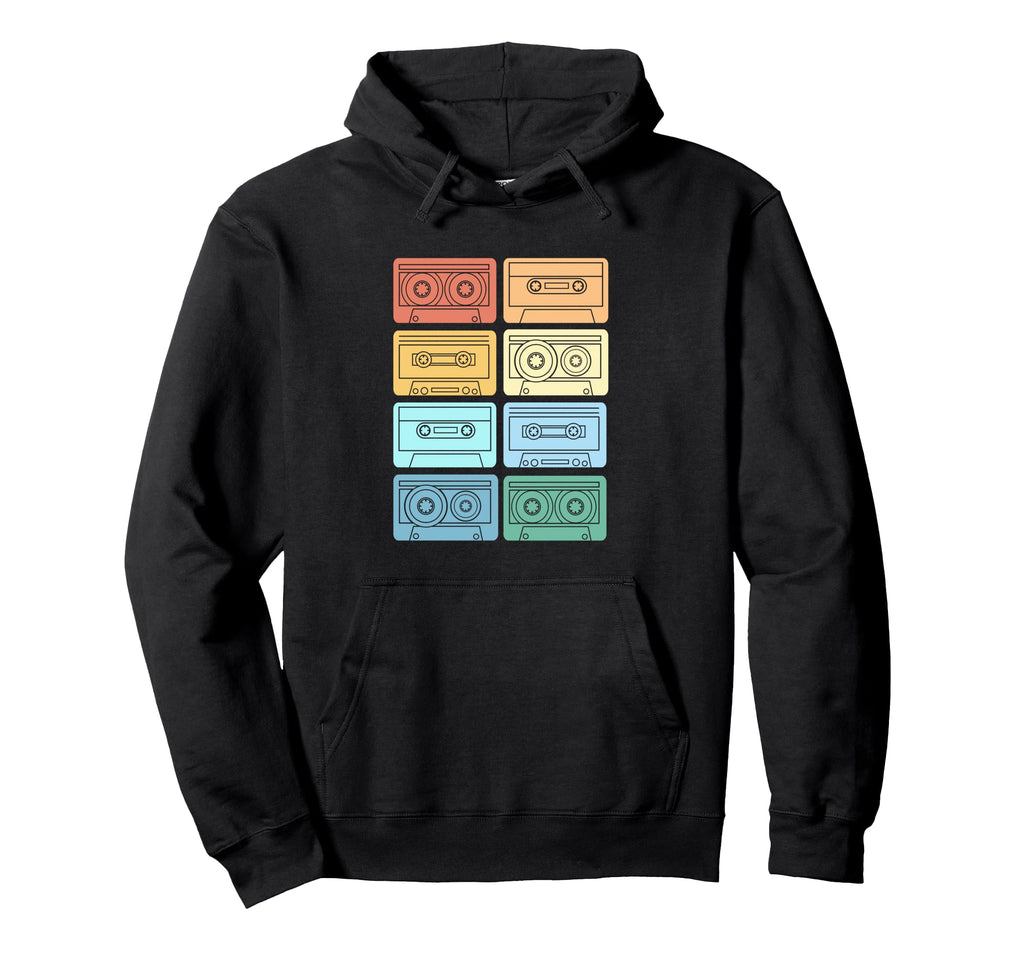 Colorful 90S Cassette Tapes 90S Music Hoodie - Aesthetic Graphic for Adults - T-Shirt, Sweatshirt, Hoodie