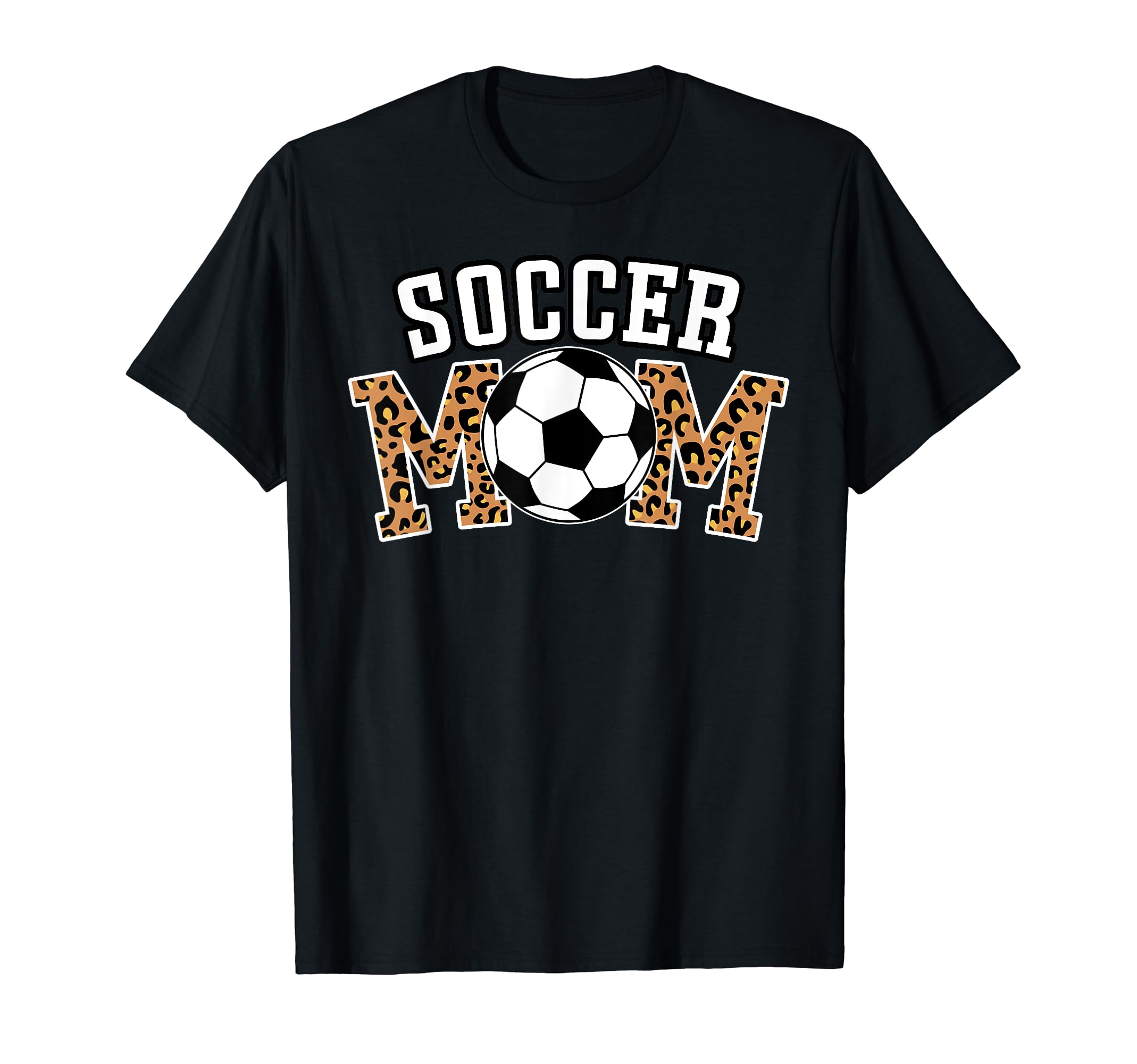 Leopard Soccer Mom Mom Who Love Soccer T-Shirt - Minimalist Print Unisex - T-Shirt, Sweatshirt, Hoodie