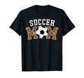 Leopard Soccer Mom Mom Who Love Soccer T-Shirt - Graphic Print Unisex - T-Shirt, Sweatshirt, Hoodie