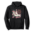Lets Roll Flower Skate Roller Vibes Hoodie - Custom Art Print Men Women - T-Shirt, Sweatshirt, Hoodie