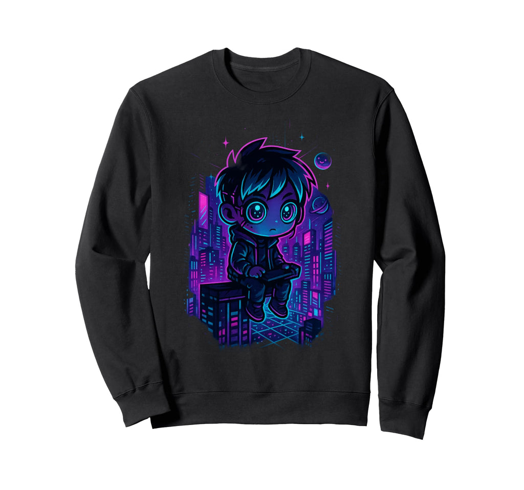 80S Synthwave Sweatshirt - Minimalist Print Men Women - T-Shirt, Sweatshirt, Hoodie
