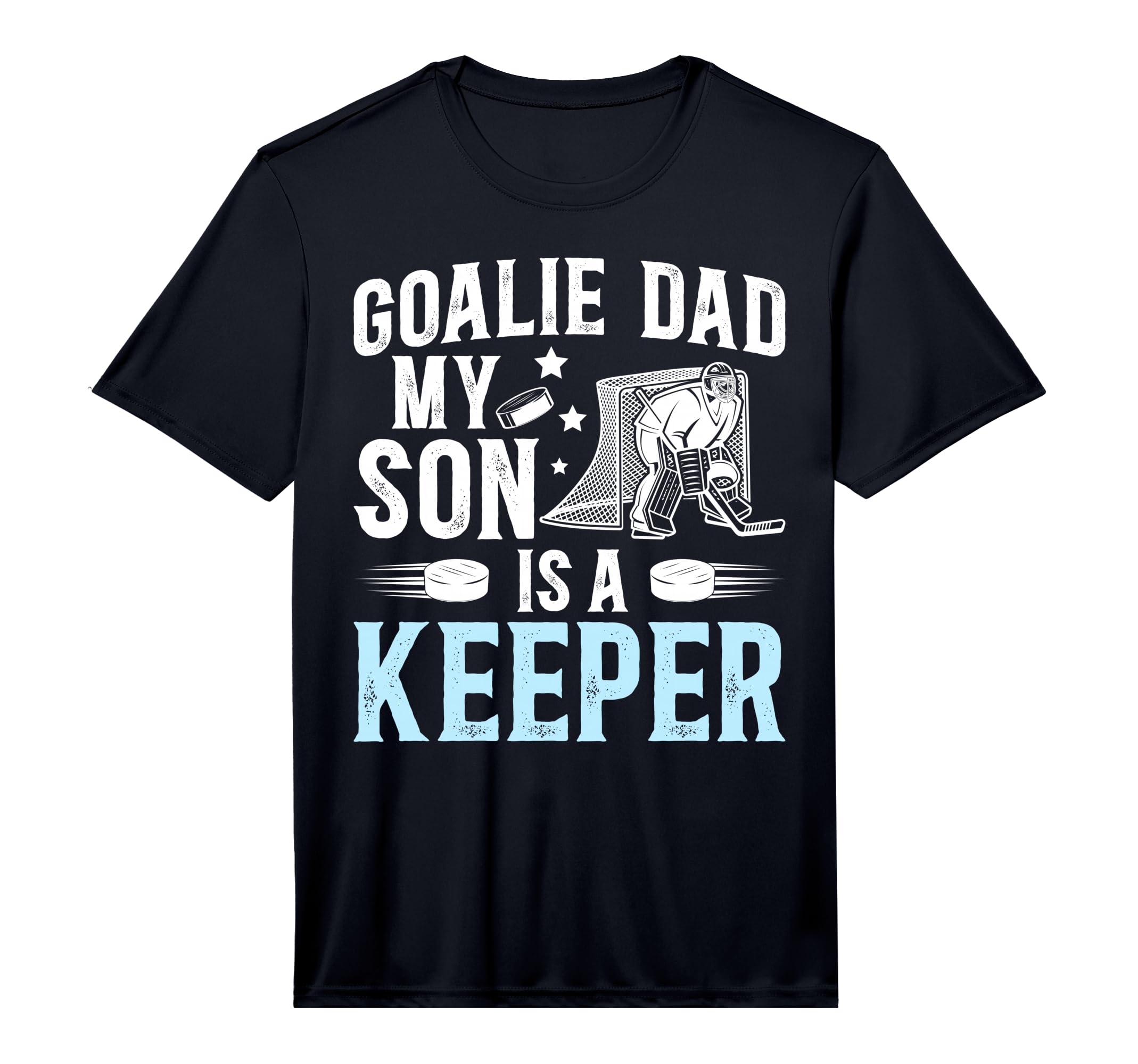 Mens Ice Hockey Goalie Dad Ice Hockey T-Shirt - Unique Graphic for Adults - T-Shirt, Sweatshirt, Hoodie
