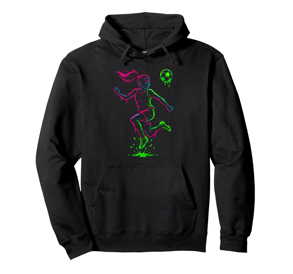 Soccer Color Outline Game Day Hoodie - Fun Novelty Design Men Women - T-Shirt, Sweatshirt, Hoodie