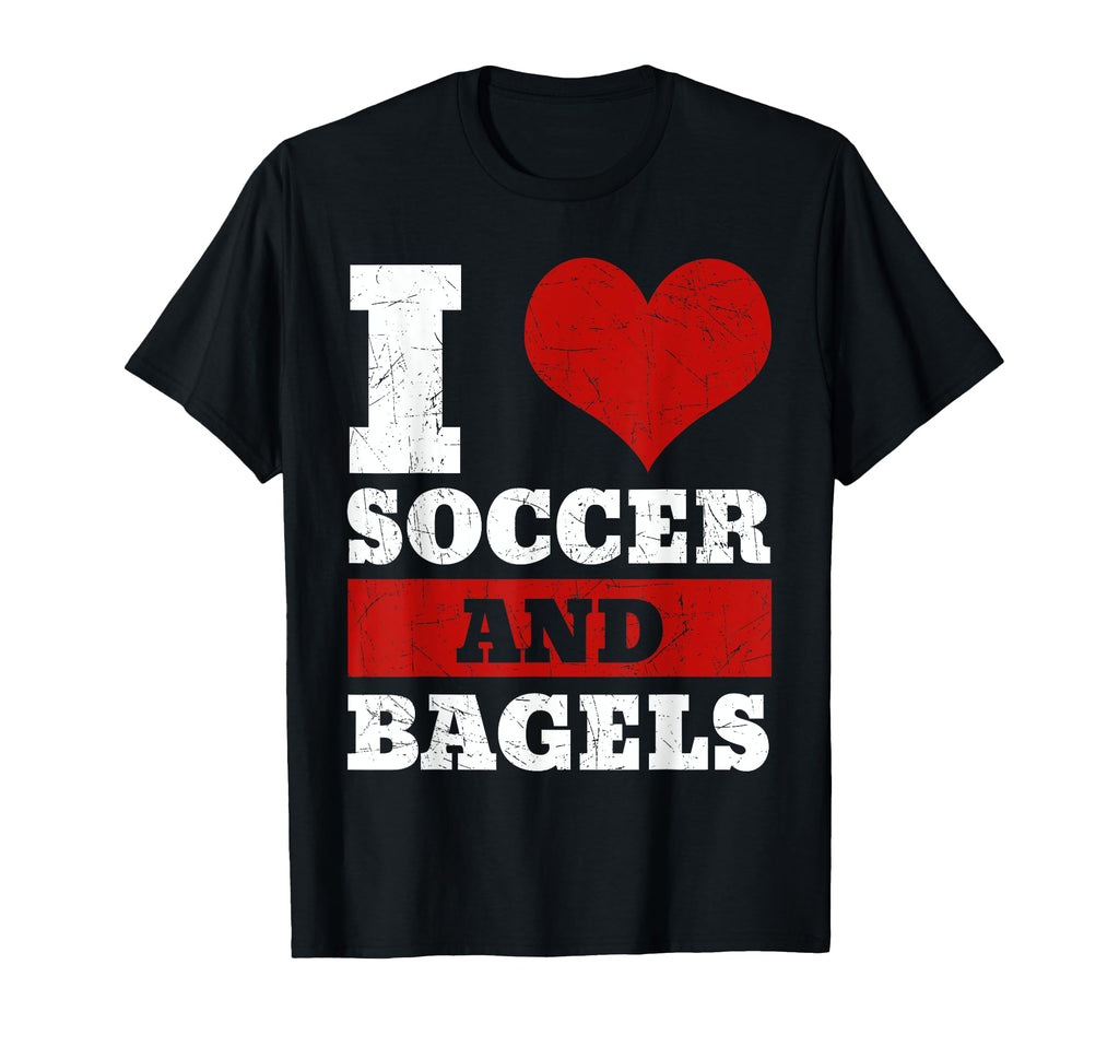 I Love Soccer And Bagels Team Sport T-Shirt - Trendy Graphic for Adults - T-Shirt, Sweatshirt, Hoodie