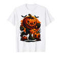Halloween Pumpkin Showing Soccer T-Shirt - Aesthetic Graphic Men Women - T-Shirt, Sweatshirt, Hoodie