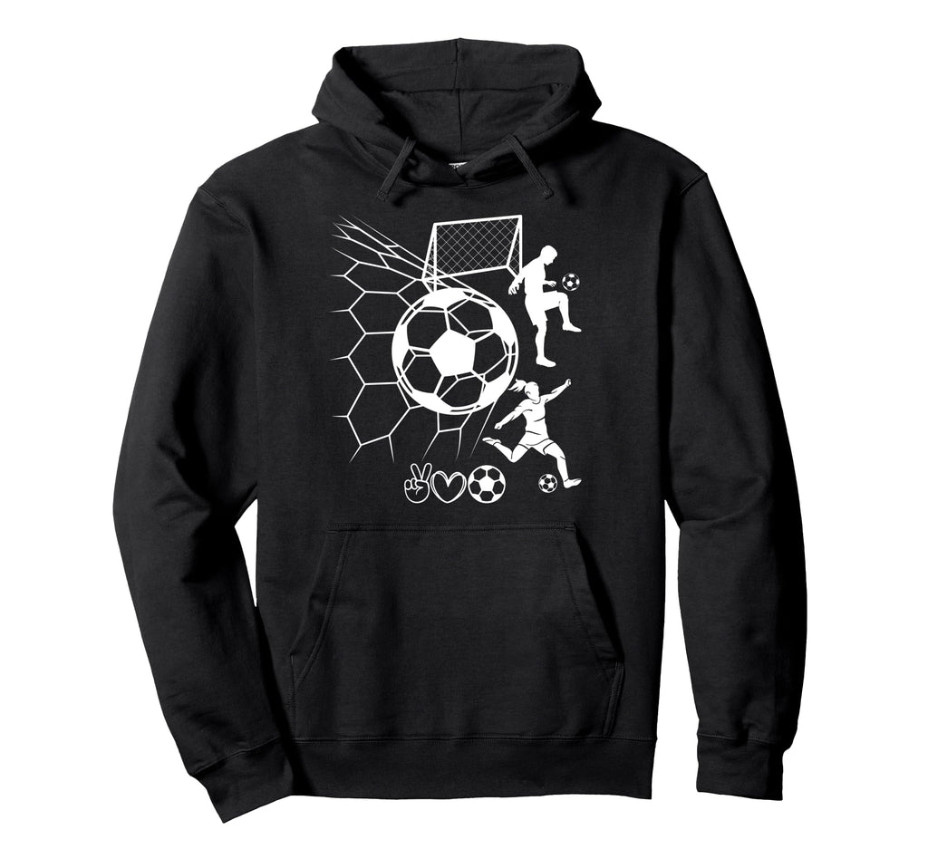 I Love Soccer Real Football Sport Hoodie - Minimalist Print Unisex - T-Shirt, Sweatshirt, Hoodie