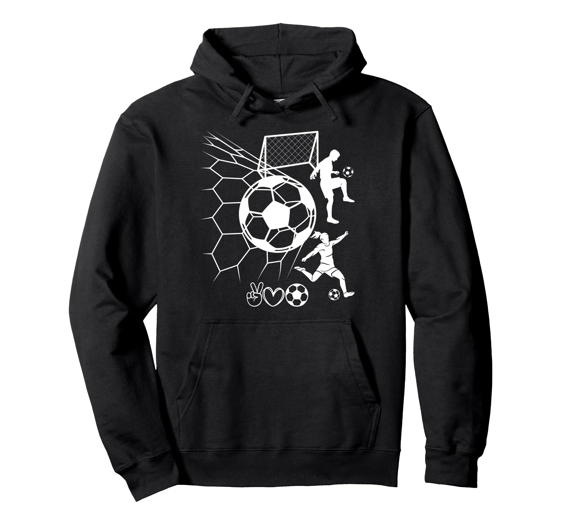 I Love Soccer Real Football Sport Hoodie - Minimalist Print Unisex - T-Shirt, Sweatshirt, Hoodie