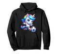 Footballer Unicorn Fans Soccer Team Hoodie - Unique Graphic Unisex - T-Shirt, Sweatshirt, Hoodie