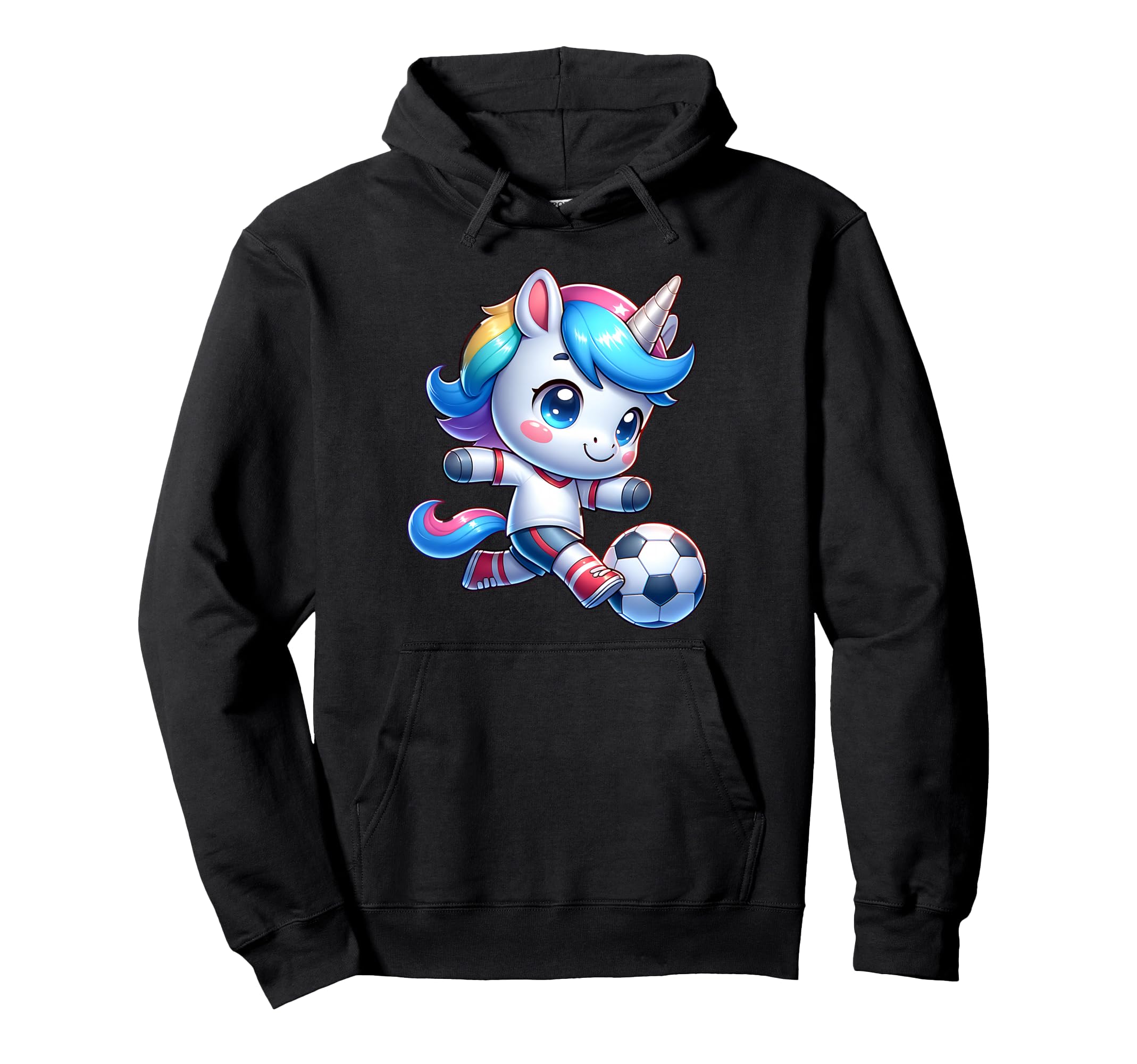 Footballer Unicorn Fans Soccer Team Hoodie - Unique Graphic Unisex - T-Shirt, Sweatshirt, Hoodie