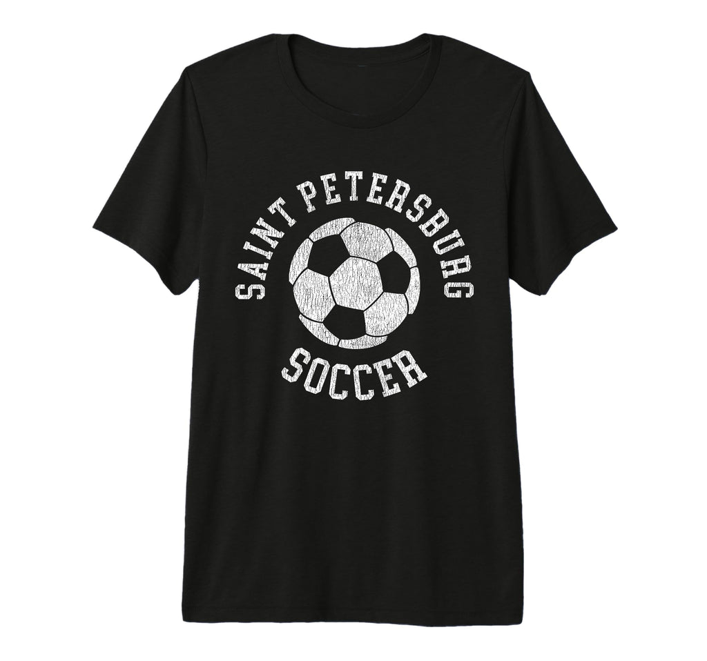 Saint Petersburg Soccer Distressed 90S T-Shirt - Graphic Print Men Women - T-Shirt, Sweatshirt, Hoodie