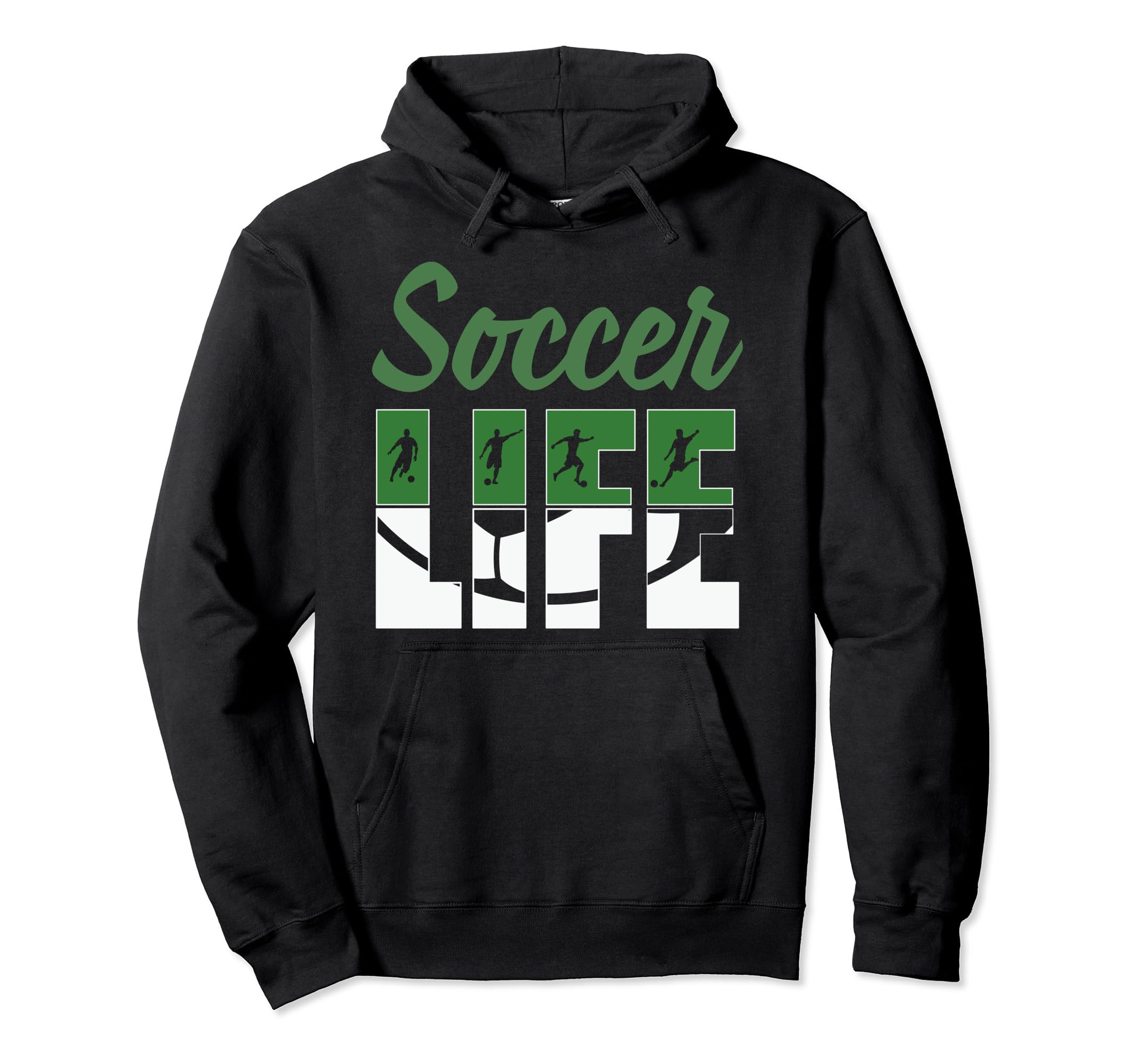 Soccer Life Soccer Sport Fans Hoodie - Minimalist Print Men Women - T-Shirt, Sweatshirt, Hoodie