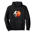Split Heart Soccer Basketball Hoodie - Streetwear Style for Adults - T-Shirt, Sweatshirt, Hoodie