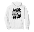 Raised 90S Hip Hop Cassette Tape Music Hoodie - Minimalist Print Unisex - T-Shirt, Sweatshirt, Hoodie