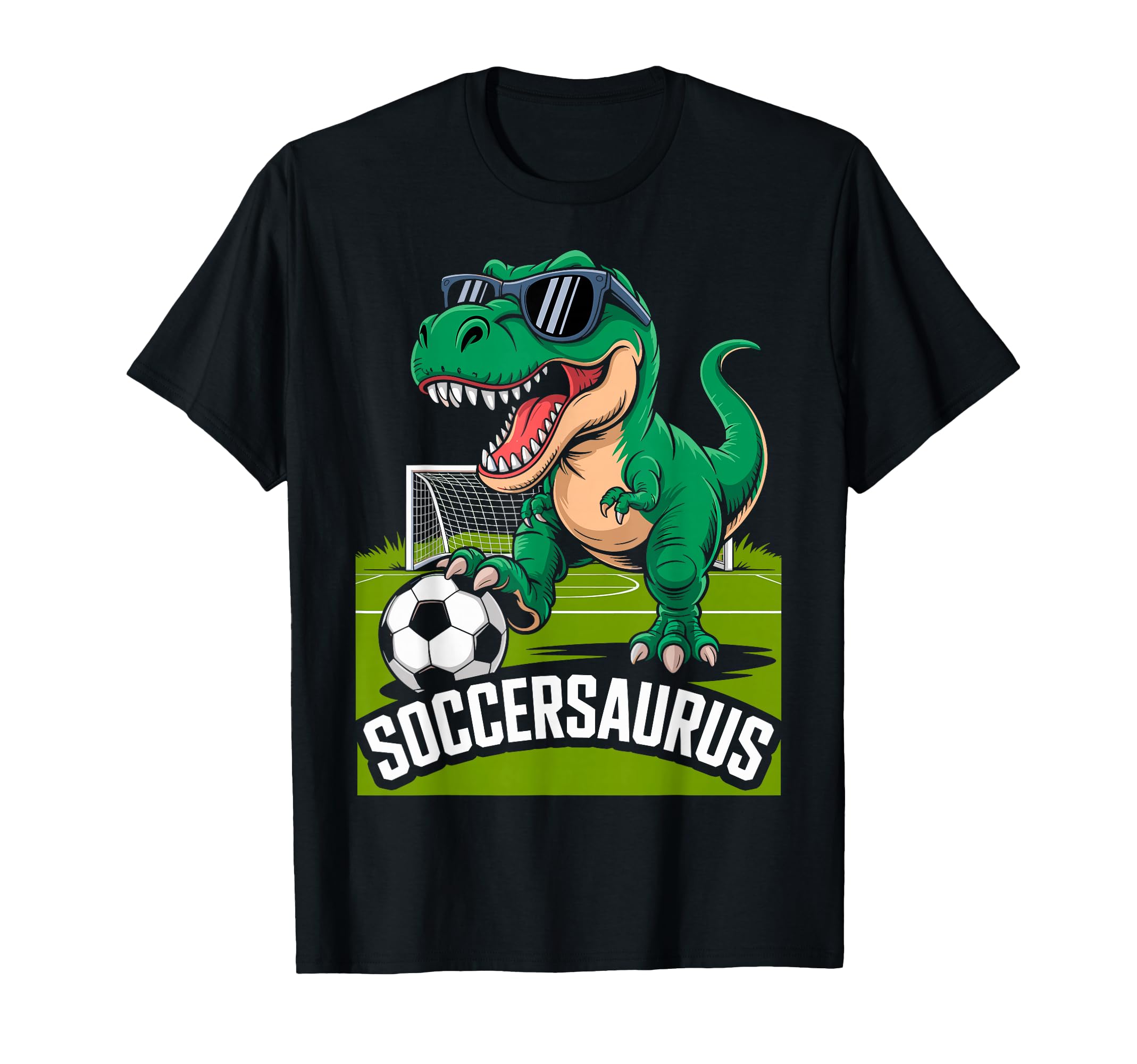 Soccersaurus Dinosaur T Rex Soccer T-Shirt - Aesthetic Graphic Men Women - T-Shirt, Sweatshirt, Hoodie
