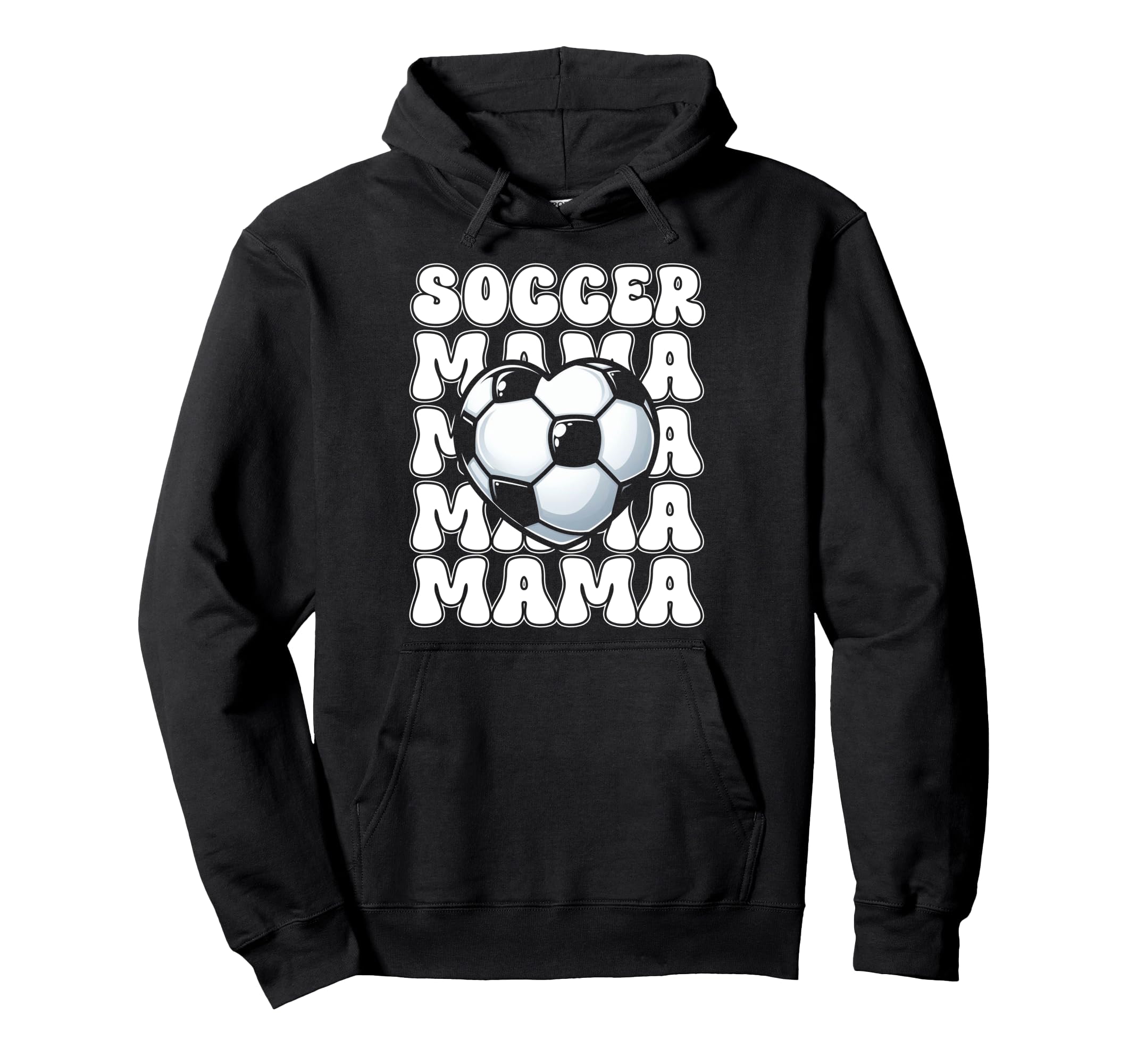 Soccer Mom Football Mama Soccer Season Game Hoodie - Unique Graphic Unisex - T-Shirt, Sweatshirt, Hoodie