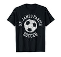 St James Parish Soccer Distressed 90S T-Shirt - Minimalist Print for Adults - T-Shirt, Sweatshirt, Hoodie