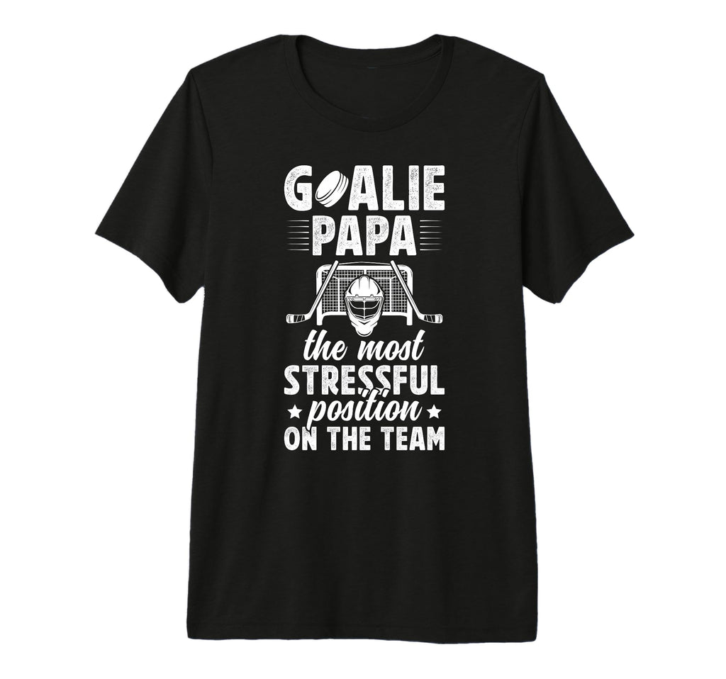 Mens Funny Hockey Goalie Papa Ice T-Shirt - Trendy Graphic Men Women - T-Shirt, Sweatshirt, Hoodie