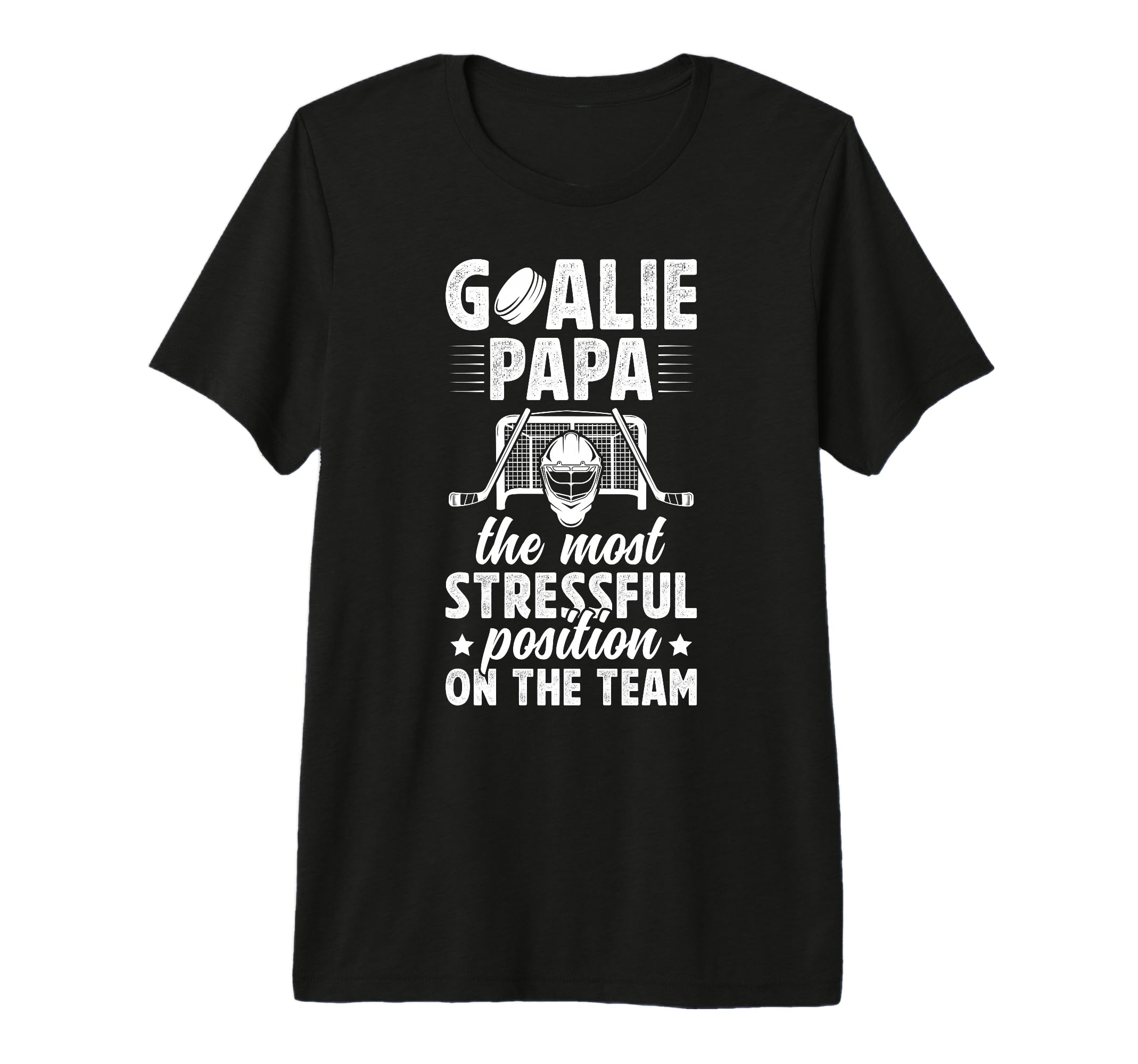 Mens Funny Hockey Goalie Papa Ice T-Shirt - Trendy Graphic Men Women - T-Shirt, Sweatshirt, Hoodie