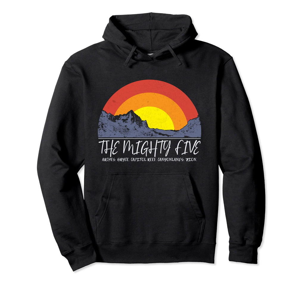 Utahs Mighty Five National Parks Hoodie - Fun Novelty Design Unisex - T-Shirt, Sweatshirt, Hoodie