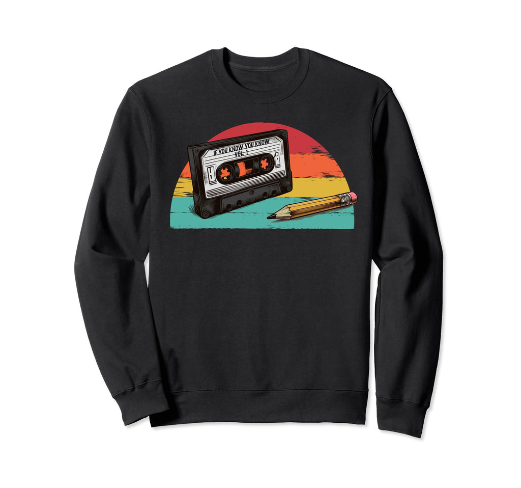 70S And 80S Cassette Tape 80S Sweatshirt - Minimalist Print for Adults - T-Shirt, Sweatshirt, Hoodie