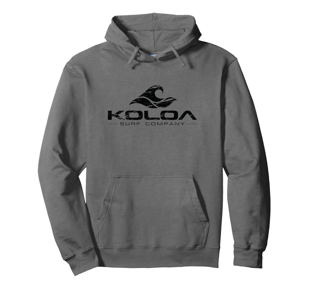 Koloa Surf Wave Black Logo Lightweight Hoodie - Graphic Print Men Women - T-Shirt, Sweatshirt, Hoodie