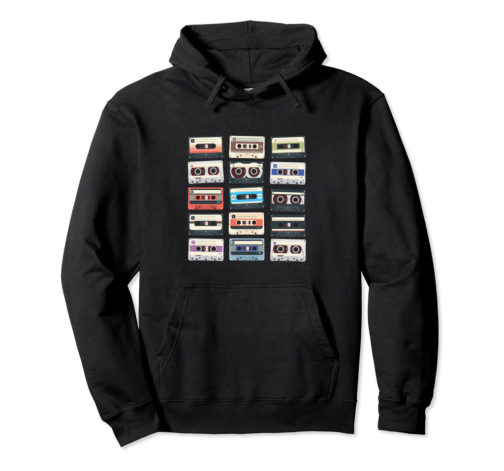 Cassette Tapes Music Fan Musician Fun Hoodie - Trendy Graphic Men Women - T-Shirt, Sweatshirt, Hoodie