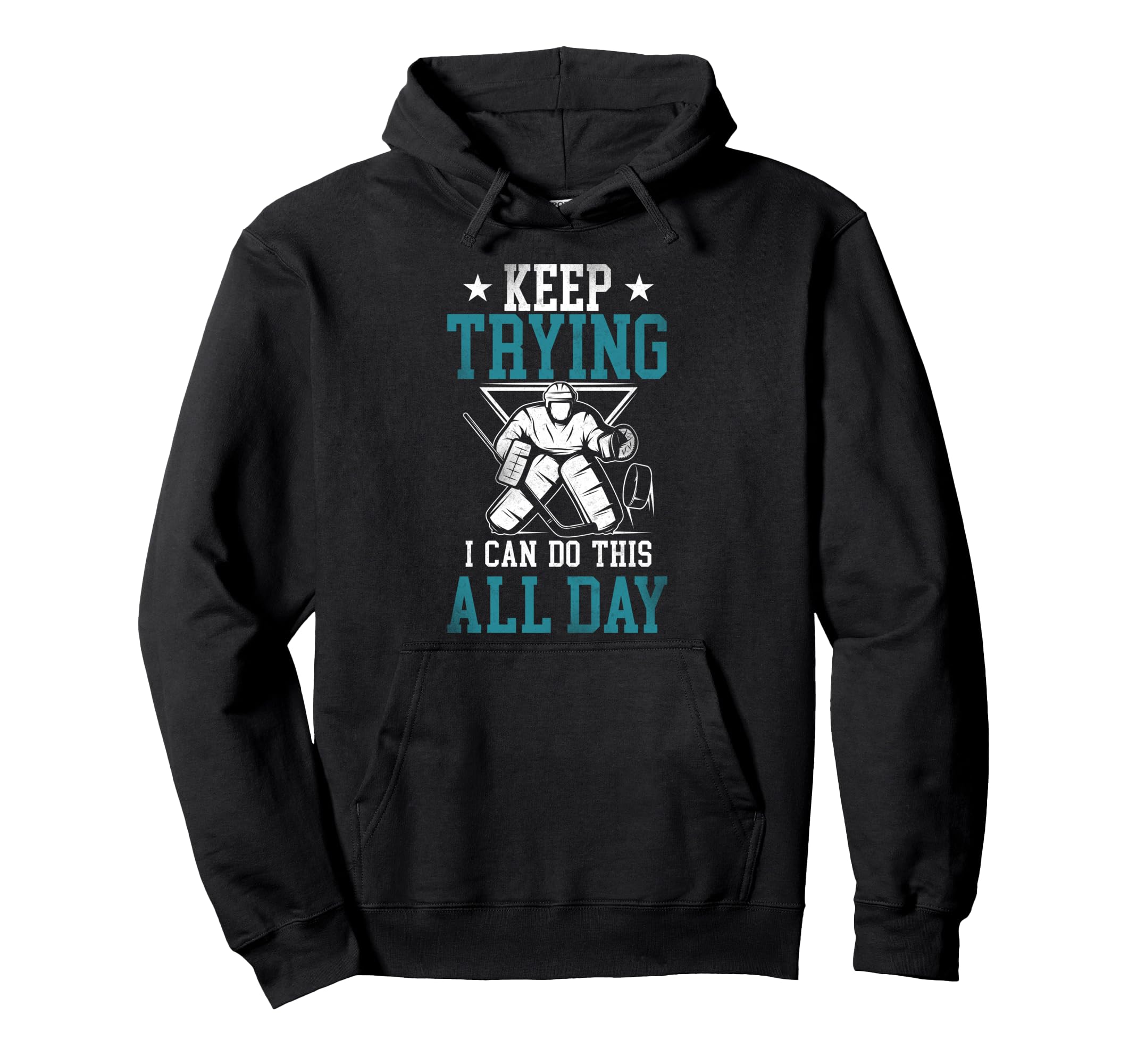 Ice Hockey Goalie Goalkeeper Hoodie - Minimalist Print Unisex - T-Shirt, Sweatshirt, Hoodie
