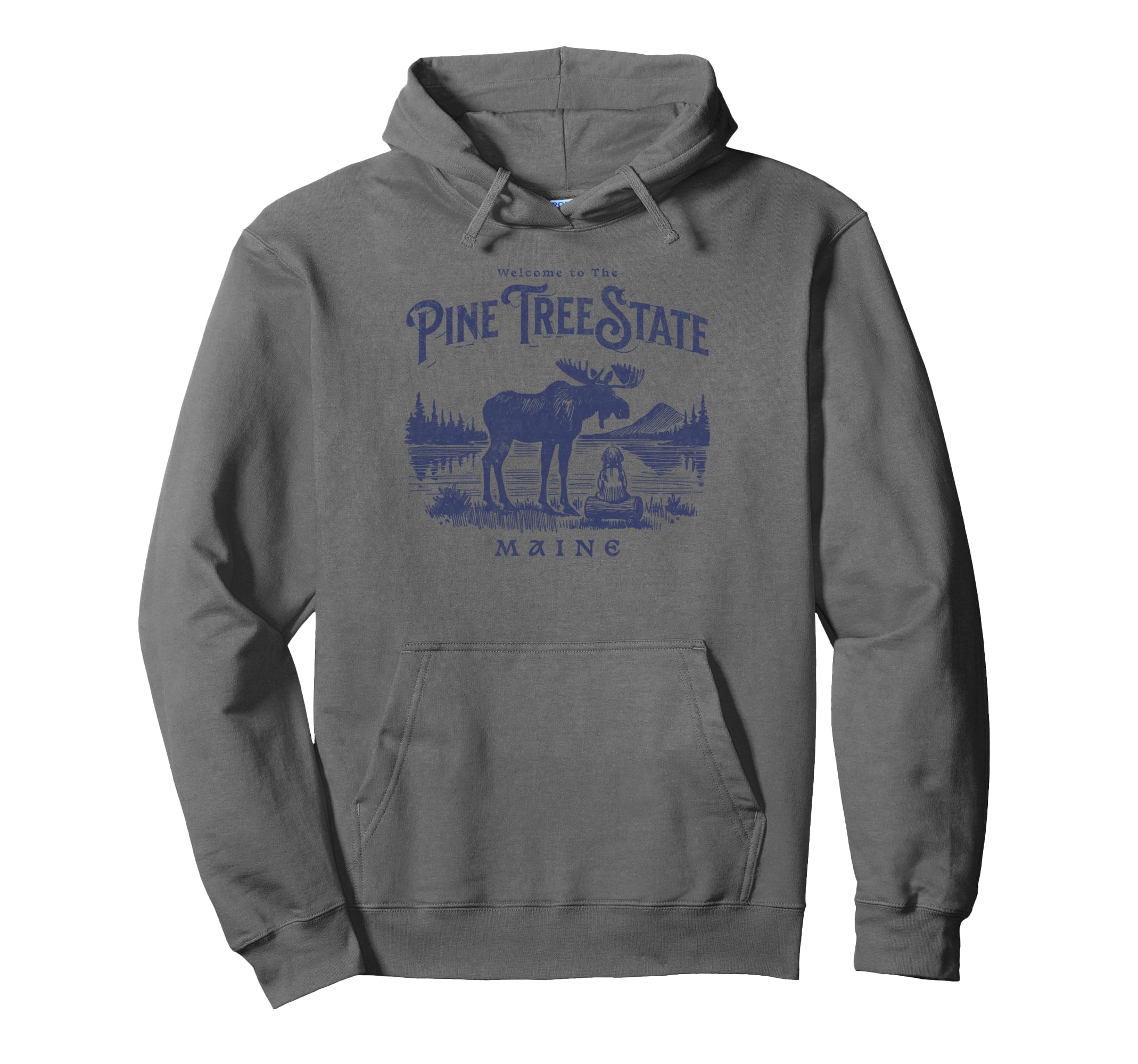 Maine National Parks Camping Hiker Hoodie - Fun Novelty Design for Adults - T-Shirt, Sweatshirt, Hoodie