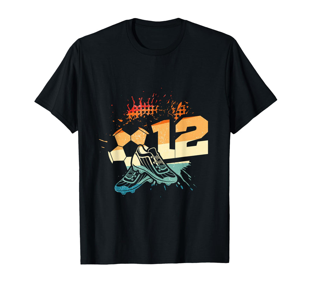 12Th Birthday Soccer Player Football 12 T-Shirt - Unique Graphic Unisex - T-Shirt, Sweatshirt, Hoodie
