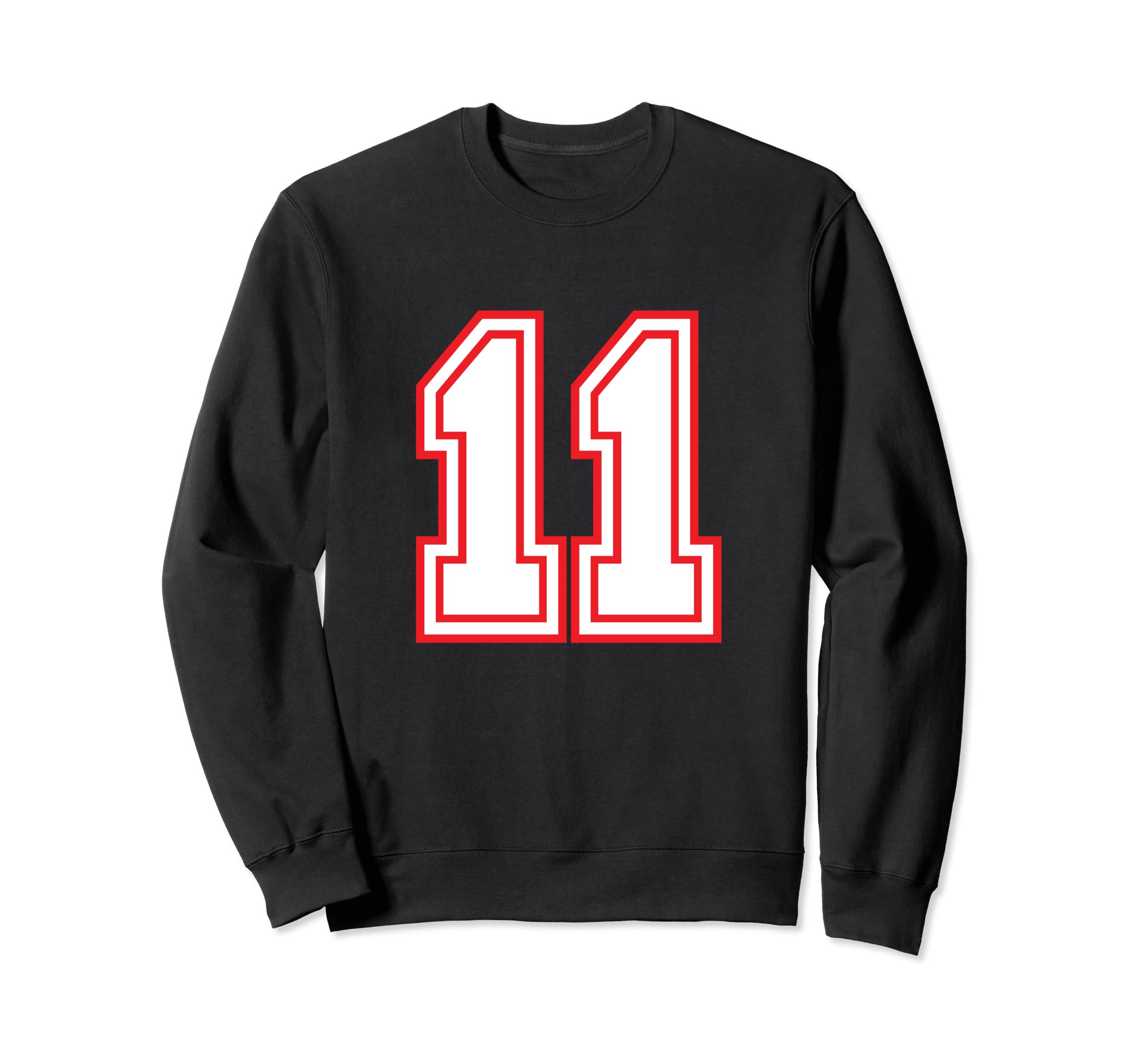 Number 11 Red Varsity Favorite Sweatshirt - Fun Novelty Design for Adults - T-Shirt, Sweatshirt, Hoodie