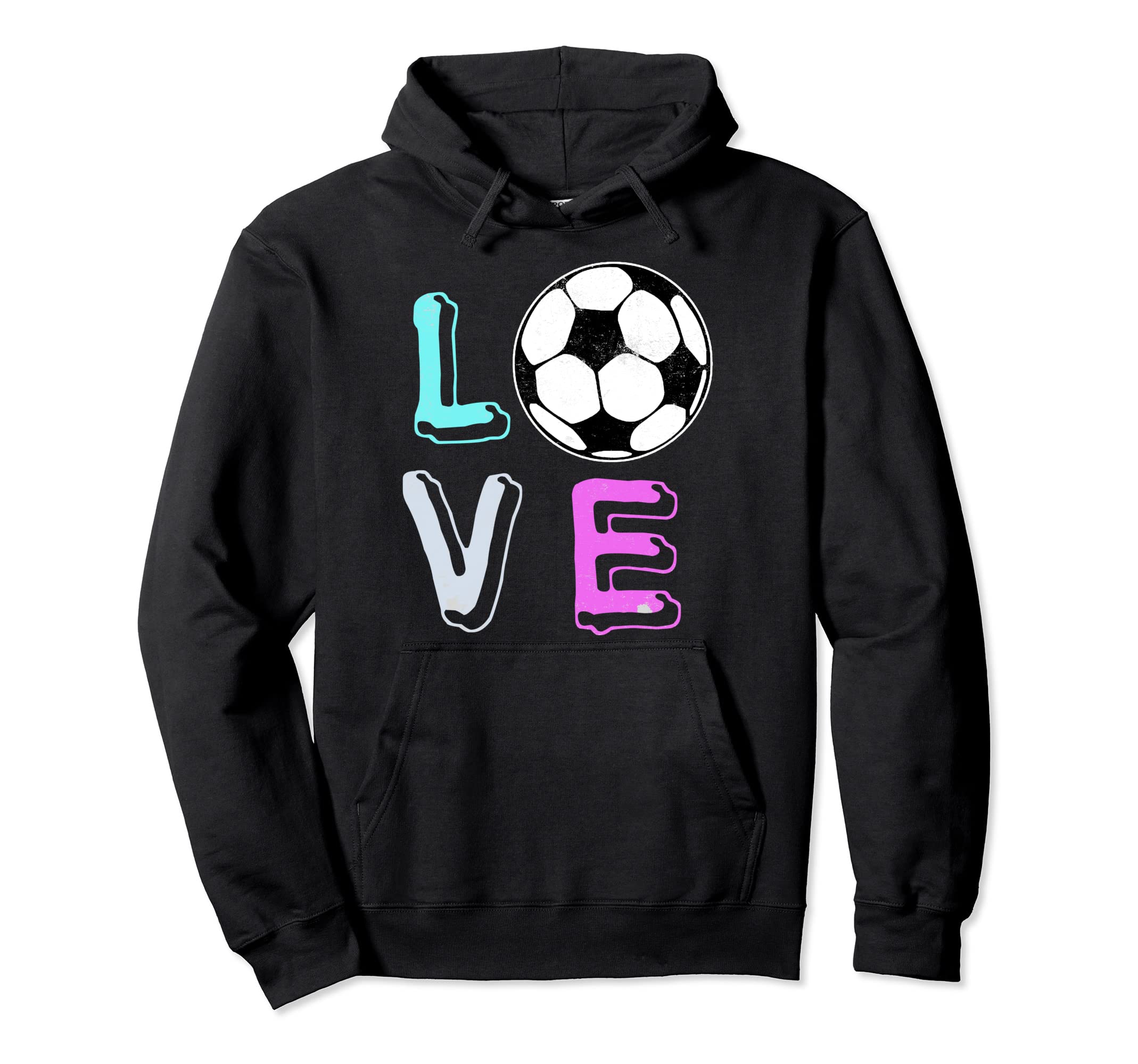 Love Soccer Ball Game Team Sports Hoodie - Fun Novelty Design for Adults - T-Shirt, Sweatshirt, Hoodie