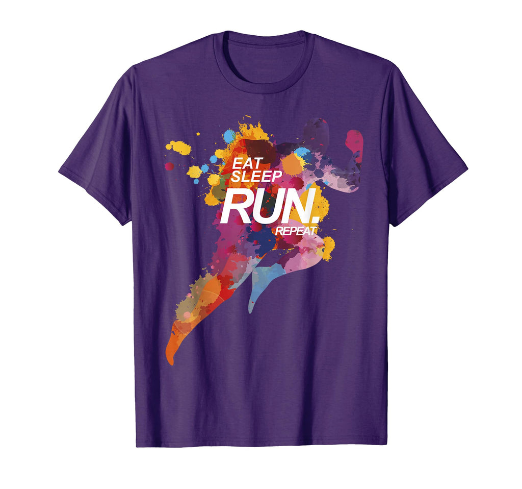 Eat Sleep Run Repeat Funny Runner T-Shirt - Fun Novelty Design Men Women - T-Shirt, Sweatshirt, Hoodie