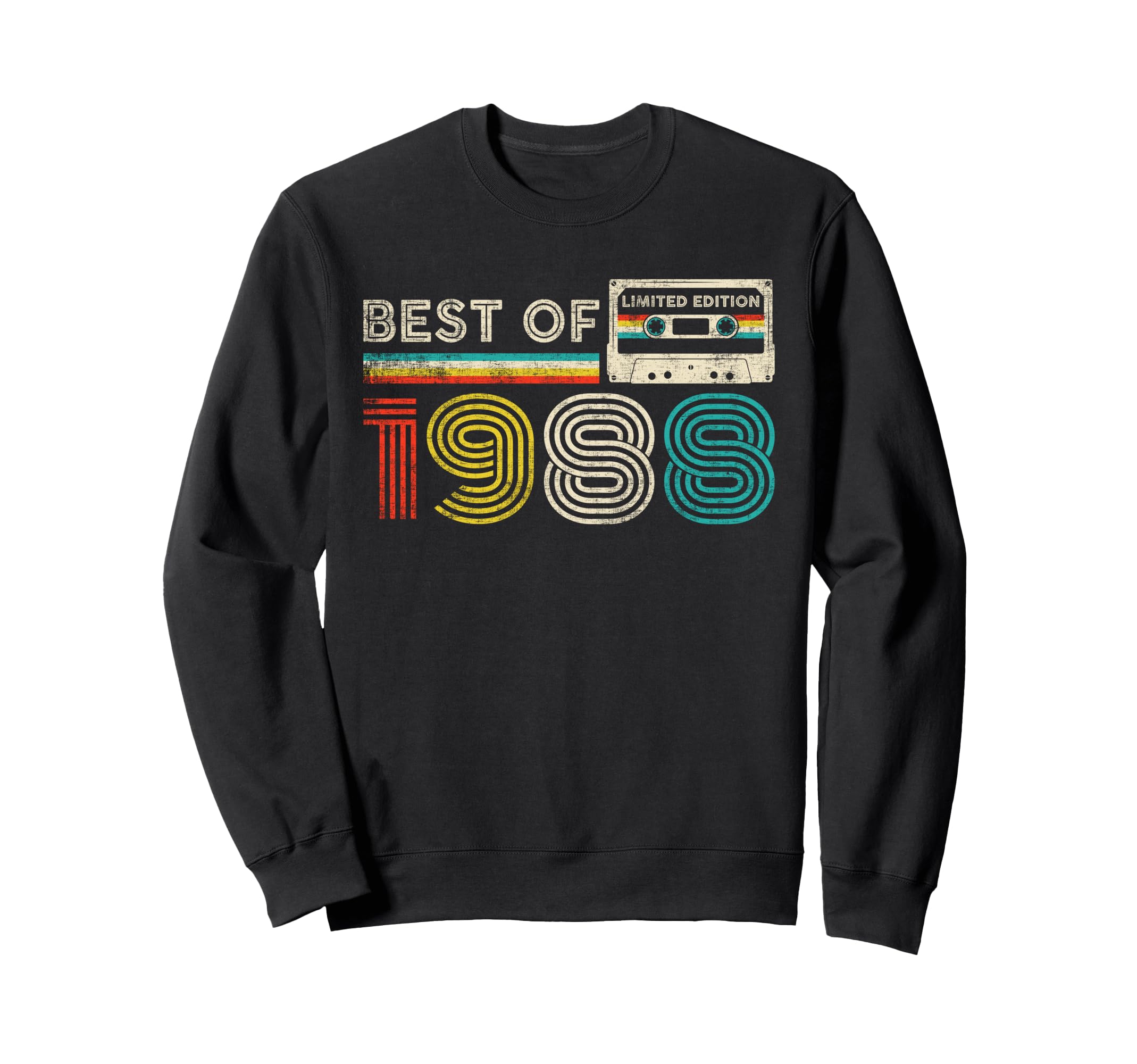 Best 1988 Birthday 1988 Cassette Sweatshirt - Aesthetic Graphic for Adults - T-Shirt, Sweatshirt, Hoodie